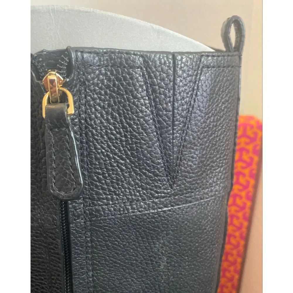 Tory Burch Marlene  Black Leather Riding Boots Women's SZ 9.5 M Knee-High Boots - Picture 10 of 15